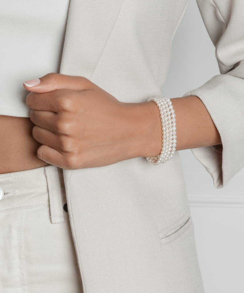 Pērļu rokassprādze Ar Sudrabu - pērļu rokassprādzes - Goldinga