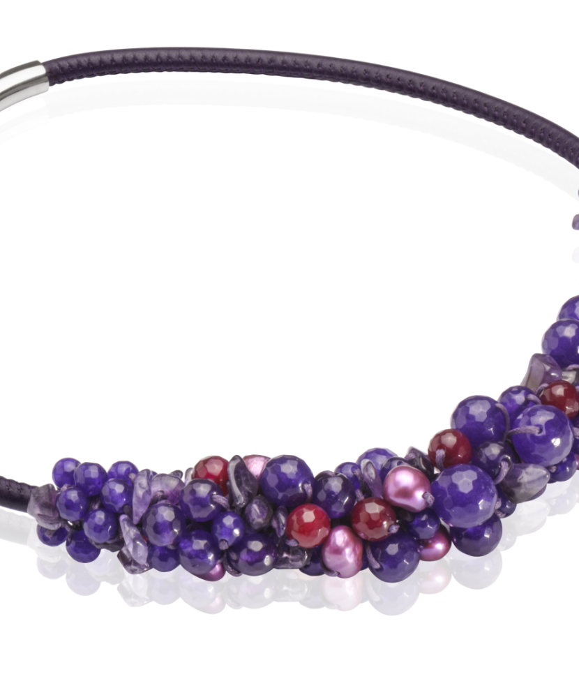 Kaklarota Ar Pērlēm, ahātiem un ametistiem - Pērļu kaklarotas - Goldinga