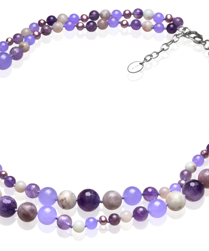 Kaklarota ar ametistiem - Pērļu kaklarotas - Goldinga