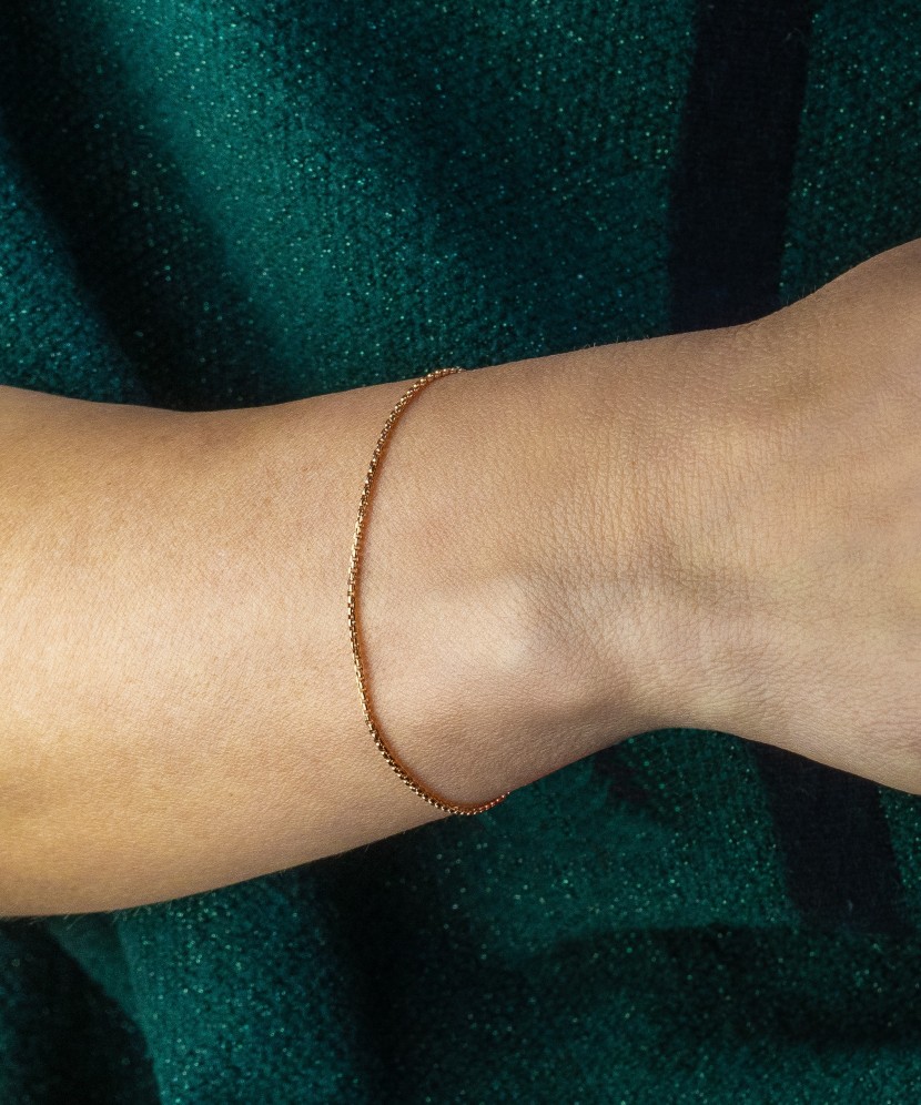 Zelta rokassprādze "Box" 1,4 mm - Zelta rokassprādzes - Goldinga