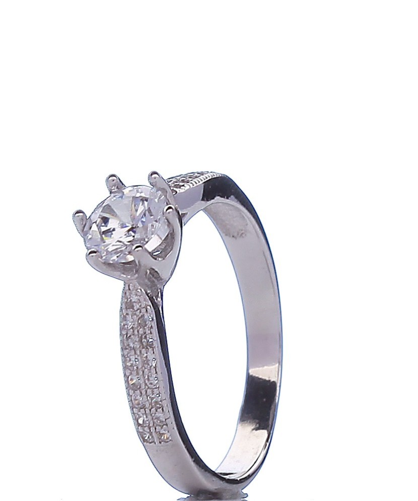 Sidabrinis žiedas su cirkoniais - Sidabriniai žiedai - Goldinga