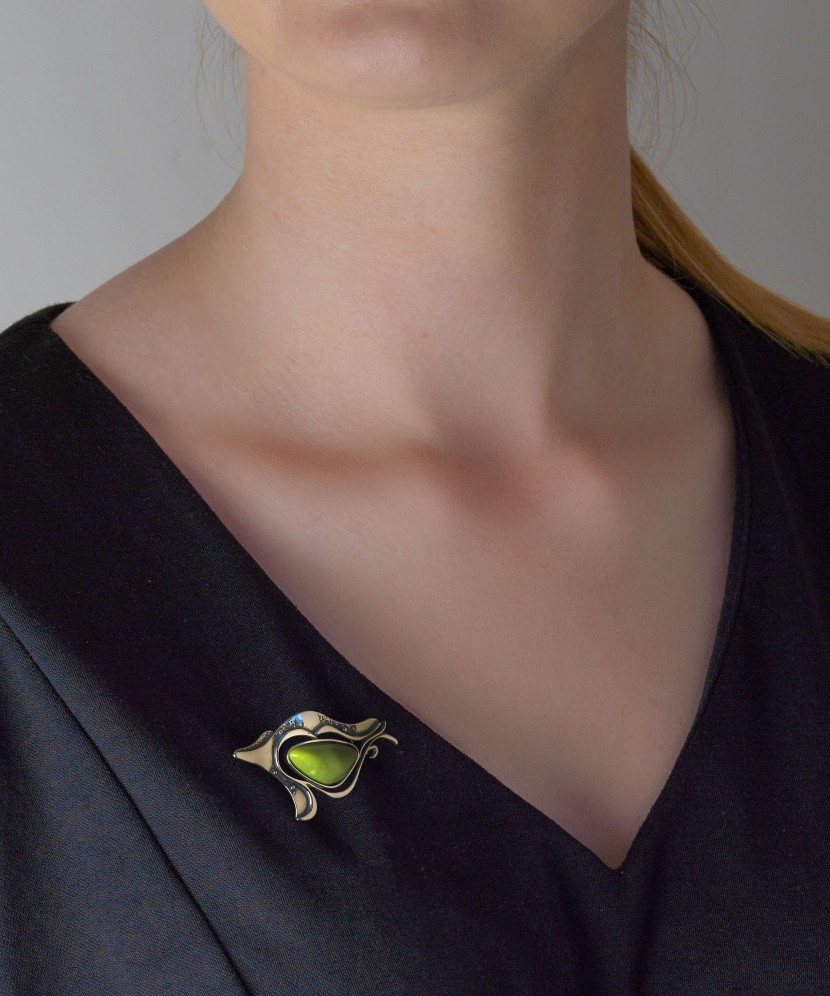 Sudraba sakta ar žadeītu - Saktas - Goldinga