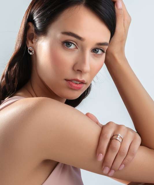 Серьги из серебра с жемчугом