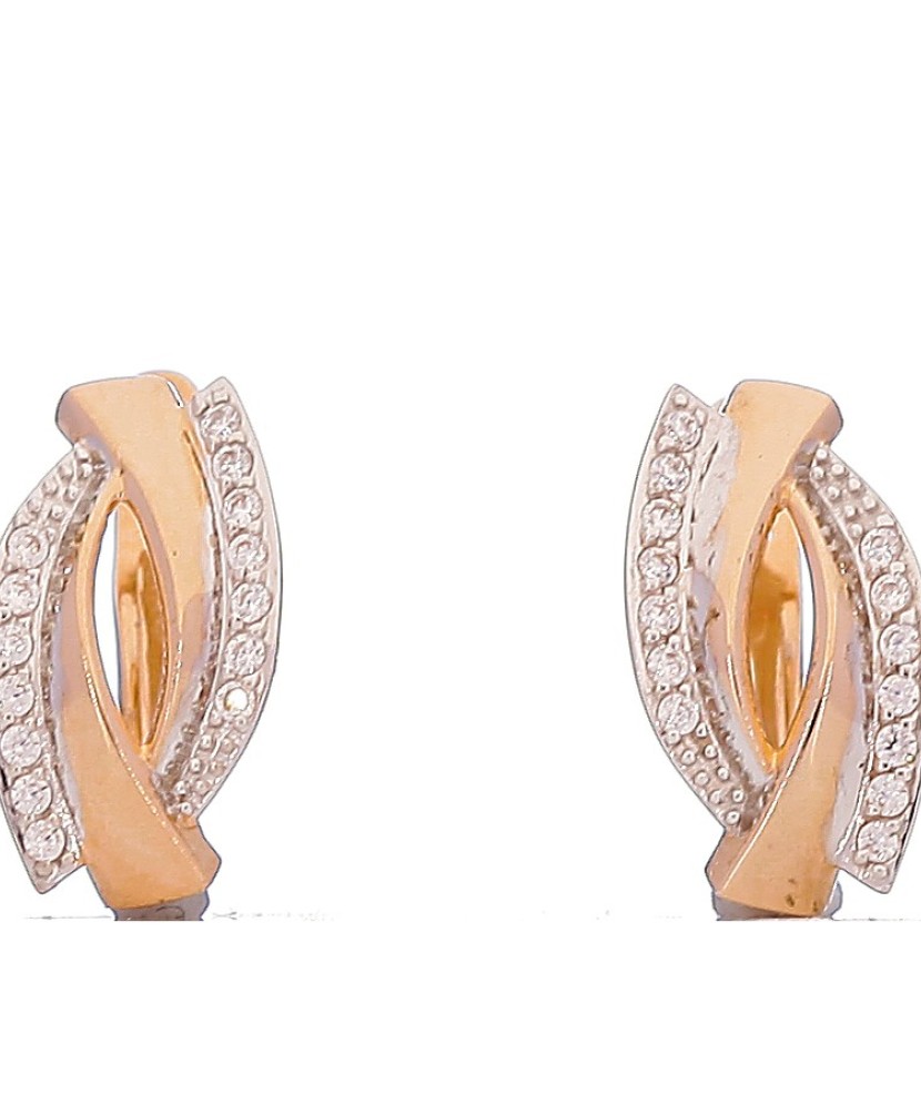 Auksiniai auskarai su cirkoniais - Auksiniai auskarai - Goldinga