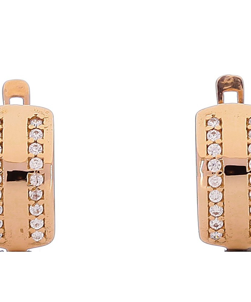 Auksiniai auskarai su cirkoniais - Auksiniai auskarai - Goldinga