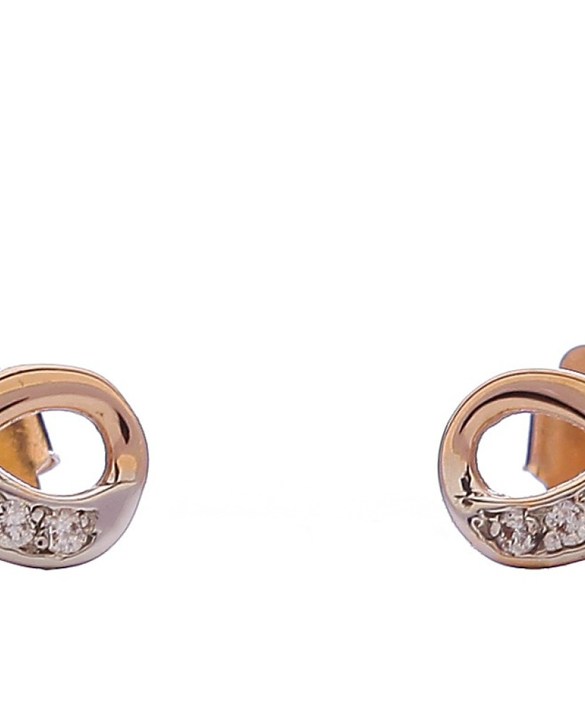 Zelta auskari ar cirkonijiem "Bezgalība" - Zelta Auskari - Goldinga