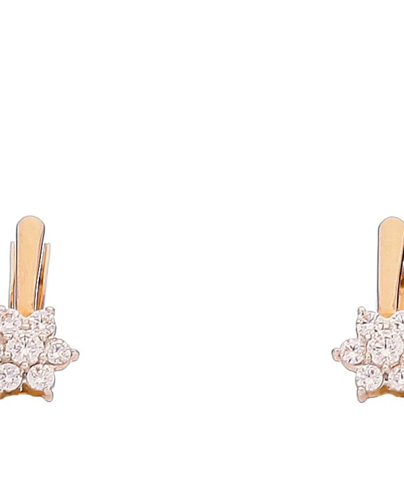 Auksiniai auskarai su cirkoniais - Auksiniai auskarai - Goldinga