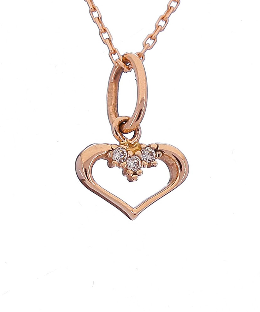 Auksinis pakabukas su cirkoniais "Širdelė" - Auksiniai pakabukai - Goldinga