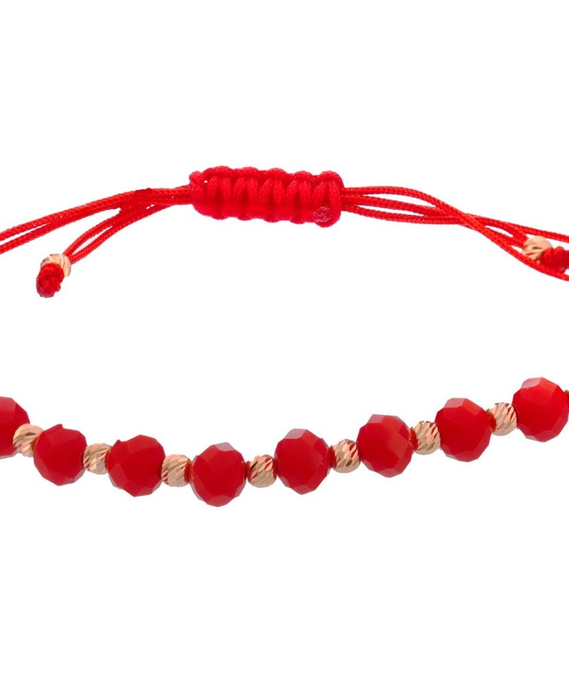 Sarkanā diega rokassprādze ar zeltu - Diegu rokassprādzes ar zeltu - Goldinga