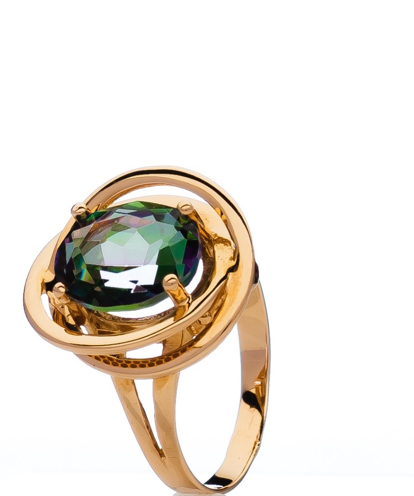 Zelta gredzens ar kristālu - Zelta Gredzeni - Goldinga