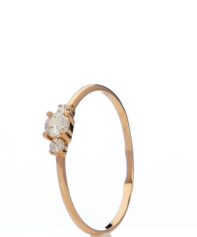 Zelta gredzens ar cirkonijiem - Zelta Gredzeni - Goldinga