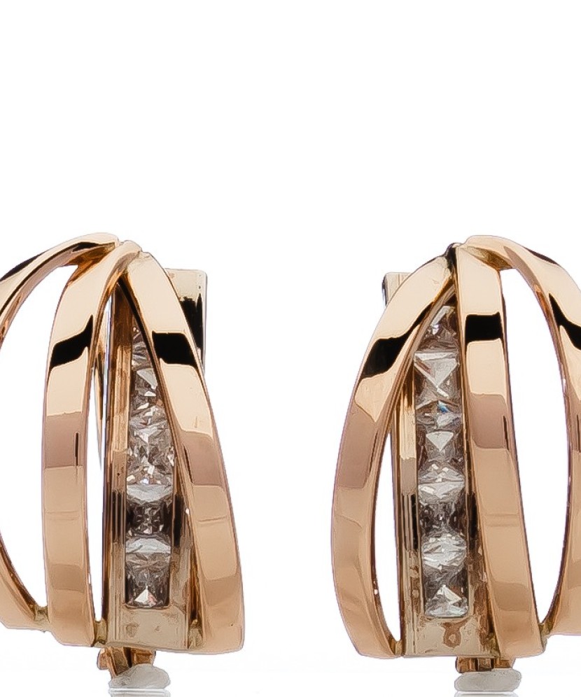 Zelta auskari ar cirkonijiem - Zelta Auskari - Goldinga