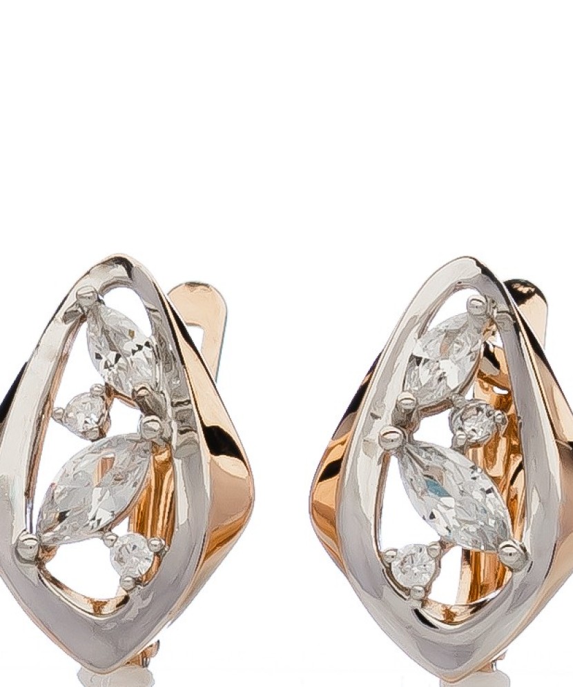 Zelta auskari ar cirkonijiem - Zelta Auskari - Goldinga