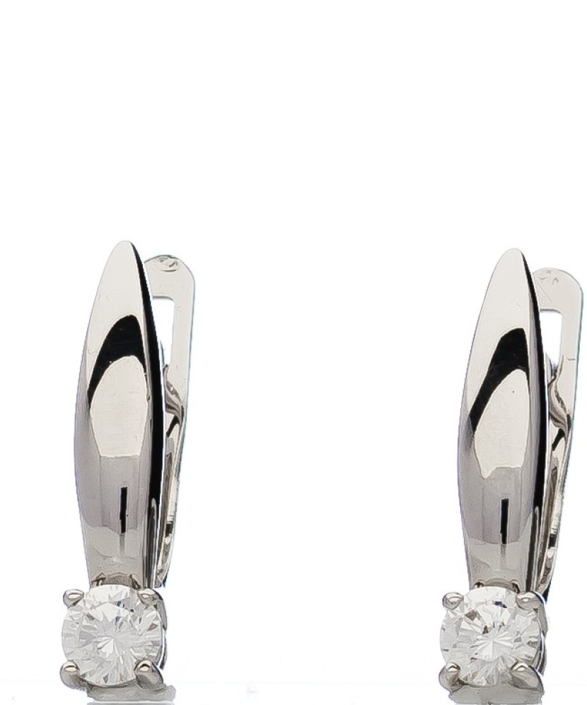 Baltā zelta auskari ar cirkoniju - Zelta Auskari - Goldinga