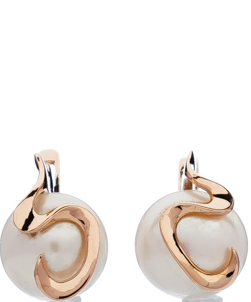 Zelta auskari ar pērli - auskari ar pērlēm - Goldinga