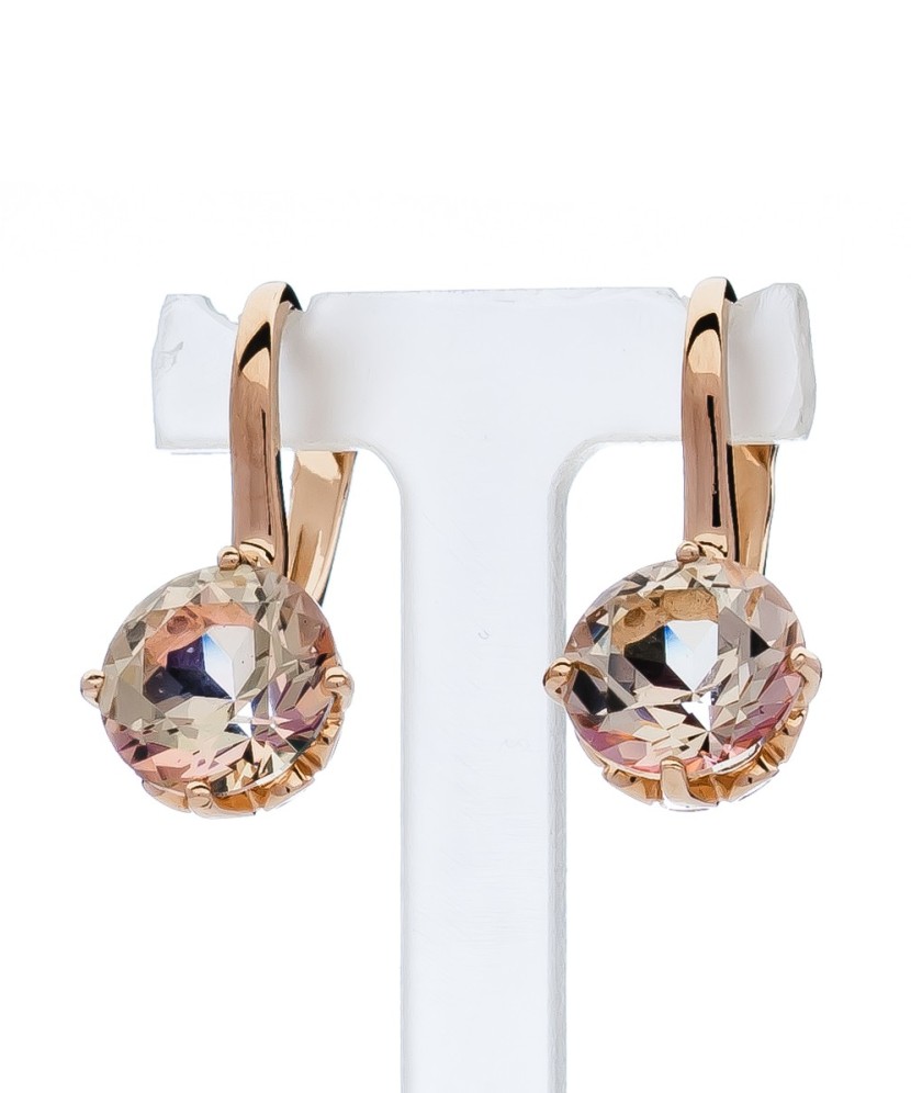 Zelta auskari ar kristālu - Zelta Auskari - Goldinga