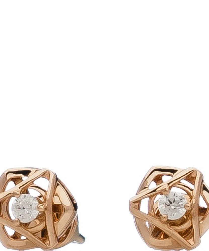 Auksiniai auskarai su cirkoniu - Auksiniai auskarai - Goldinga