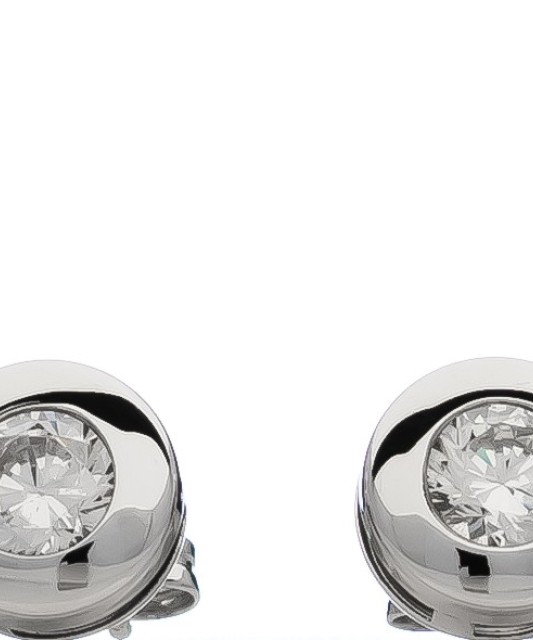 Baltā zelta auskari ar cirkoniju - Zelta Auskari - Goldinga