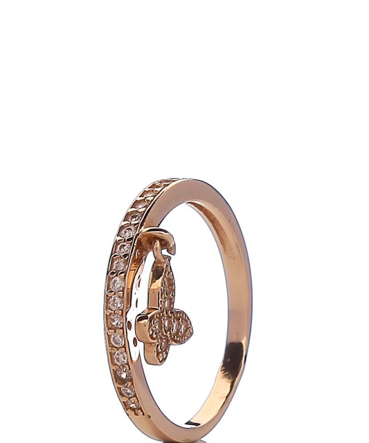 Auksinis žiedas su cirkoniais - Auksiniai žiedai - Goldinga