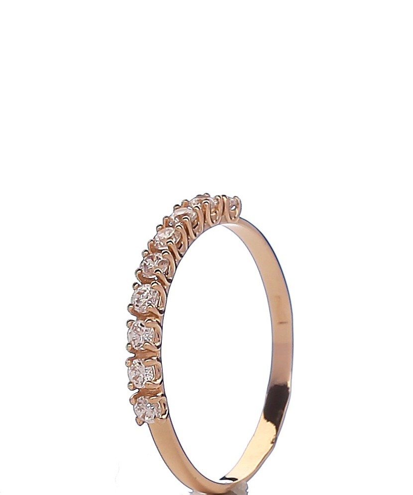 Auksinis žiedas su cirkoniais - Auksiniai žiedai - Goldinga