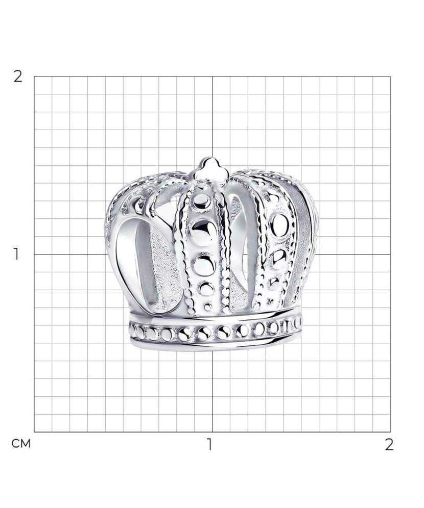 Серебряный подвеска "корона"
