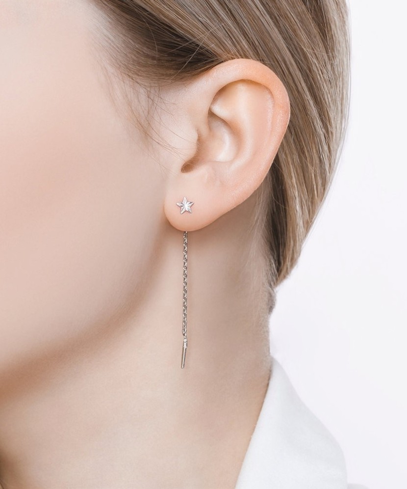 Серьги из серебра "Звёздочки"