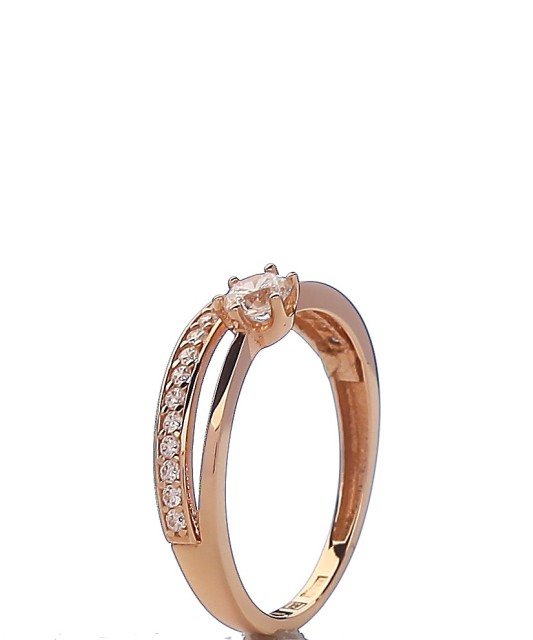 Zelta gredzens ar cirkonijiem - Zelta Gredzeni - Goldinga