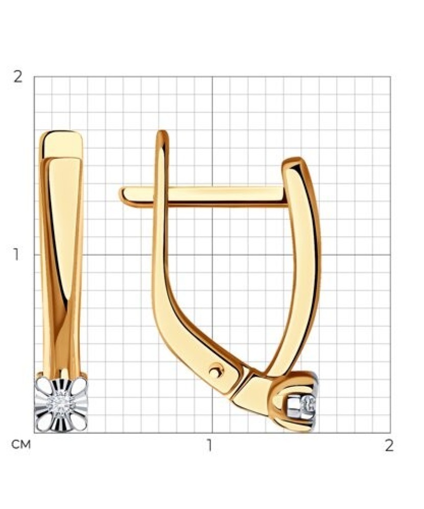 Apzeltīti sudraba auskari ar cirkonijiem - Sudraba Auskari - Goldinga