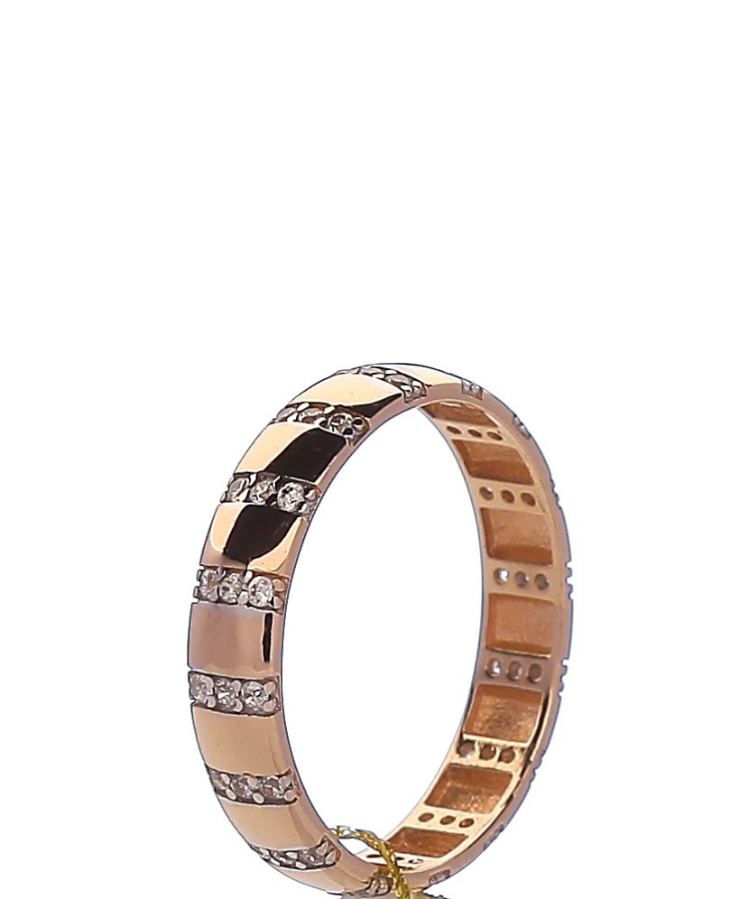 Auksinis žiedas su cirkoniais - Auksiniai žiedai - Goldinga