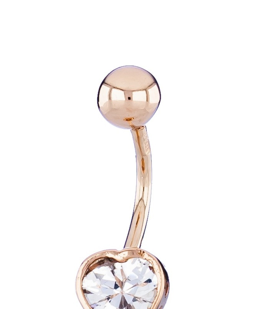 Auksinis auskaras į bambą su cirkoniu - Auskarai į bambą - Goldinga