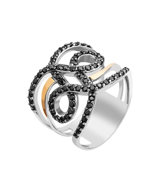 Sudraba gredzens ar cirkonijiem - Sidabriniai žiedai - Goldinga