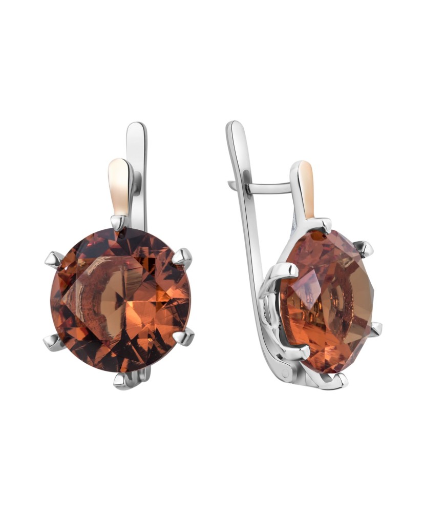 Sudraba apzeltīti auskari ar cirkonijiem - Sudraba Auskari - Goldinga