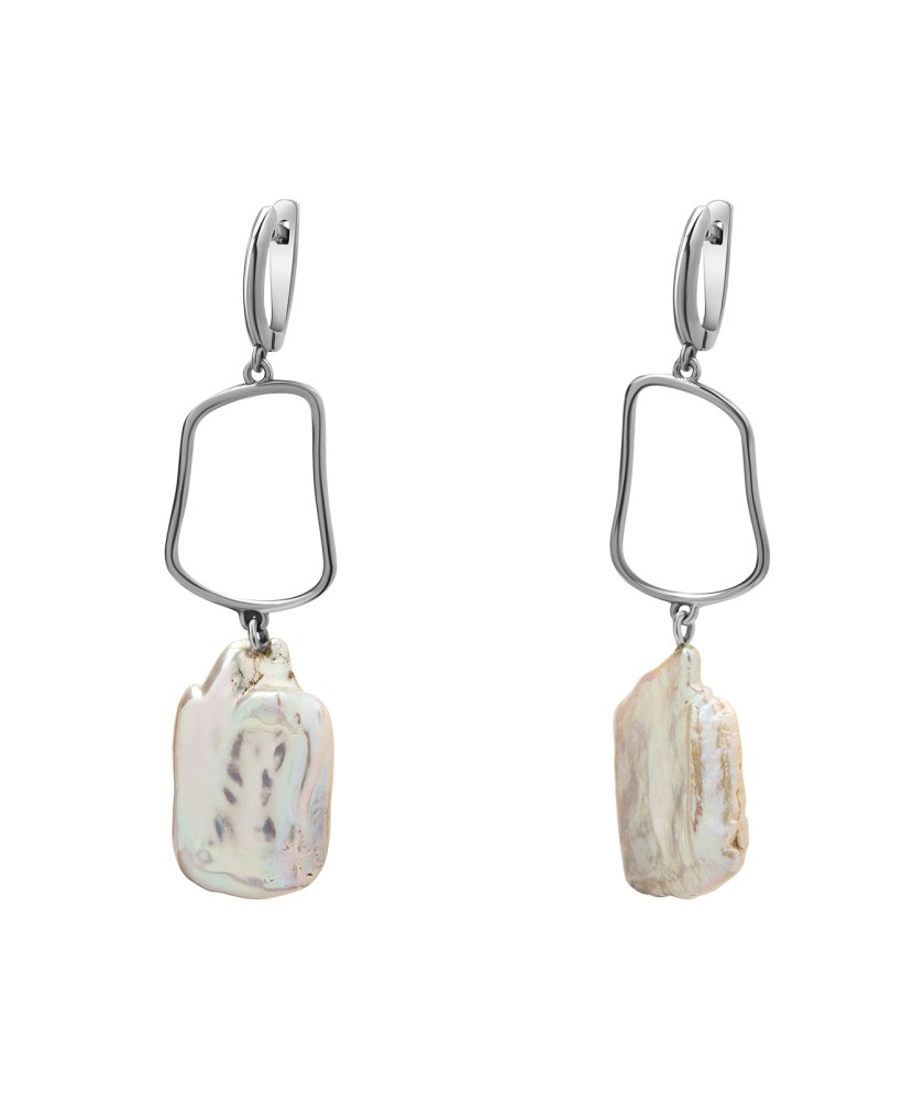 Sudraba auskari ar pērlēm - auskari ar pērlēm - Goldinga