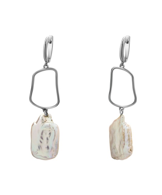 Sudraba auskari ar pērlēm - auskari ar pērlēm - Goldinga