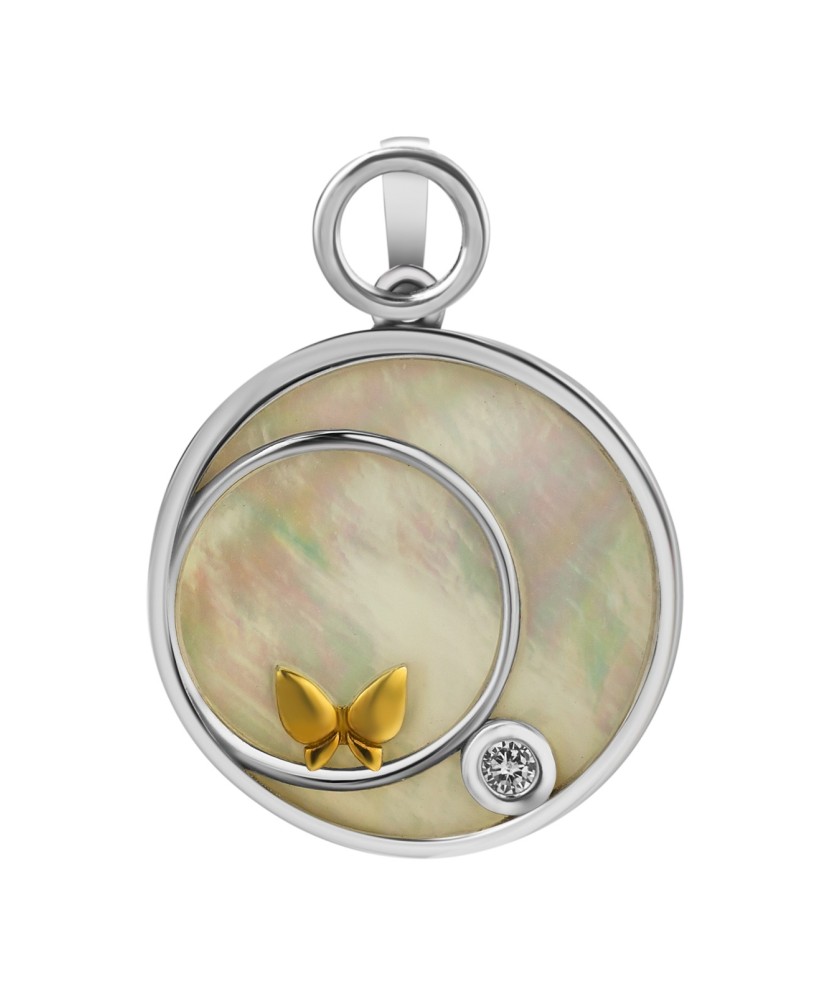 Sidabrinis pakabukas su perlamutru - Sidabriniai pakabukai - Goldinga