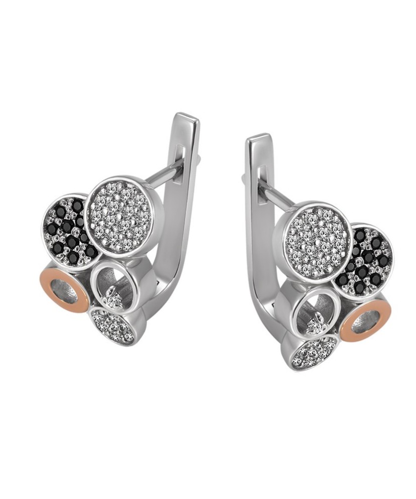 Sudraba apzeltīti auskari ar cirkonijiem - Sudraba Auskari - Goldinga