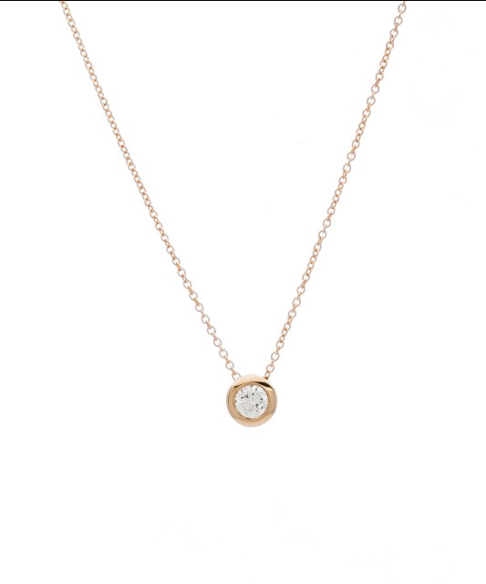 Auksinė grandinėlė su briliantiniu pakabuku - Auksinės grandinėlės su pakabukais - Goldinga