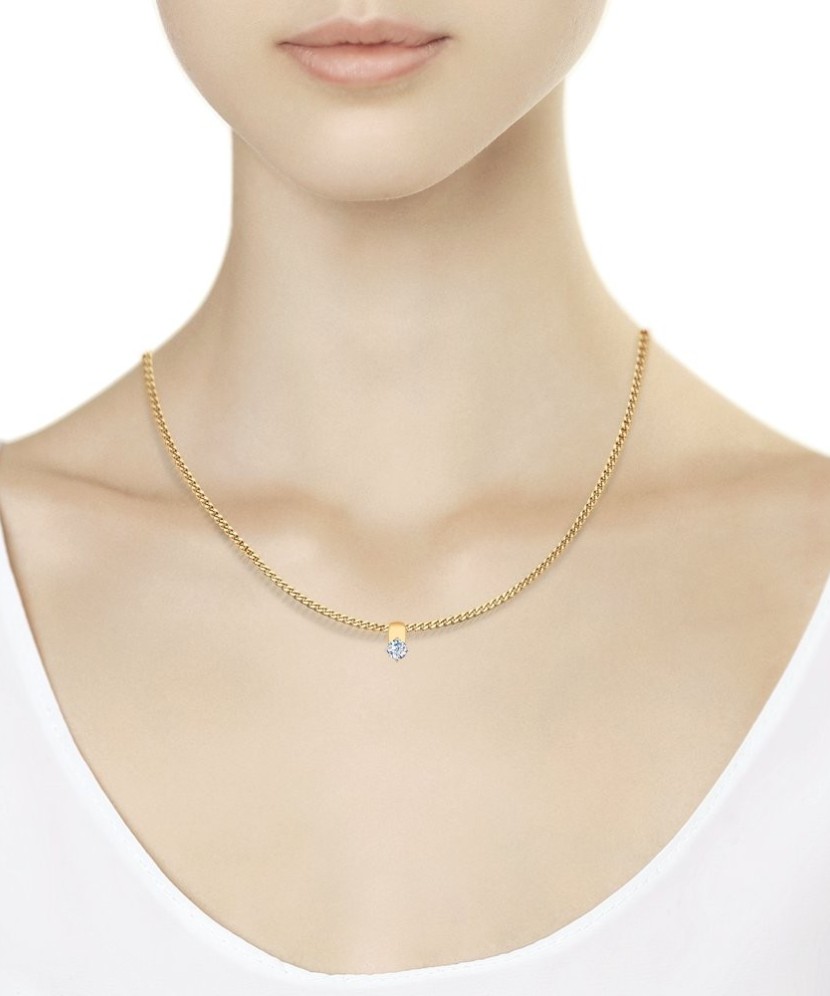 Zelta piekariņš ar kristālu - Zelta Kuloni - Goldinga