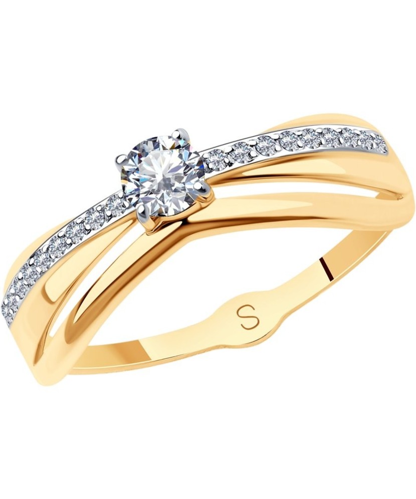 Zelta gredzens ar cirkonijiem - Zelta Gredzeni - Goldinga