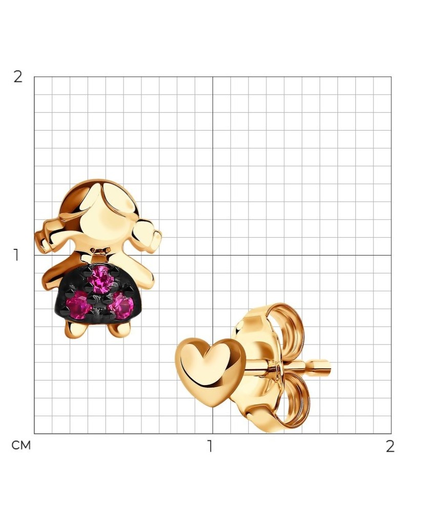 Zelta auskari ar korundiem - Zelta Auskari - Goldinga