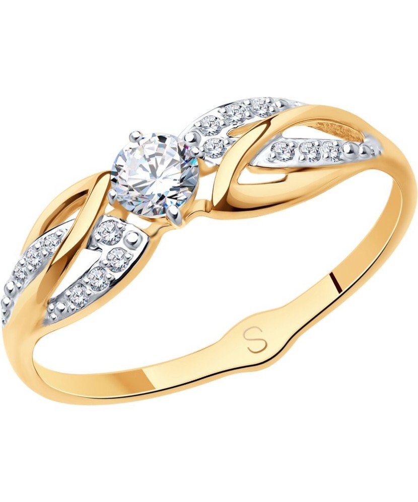 Zelta gredzens ar cirkonijiem - Zelta Gredzeni - Goldinga