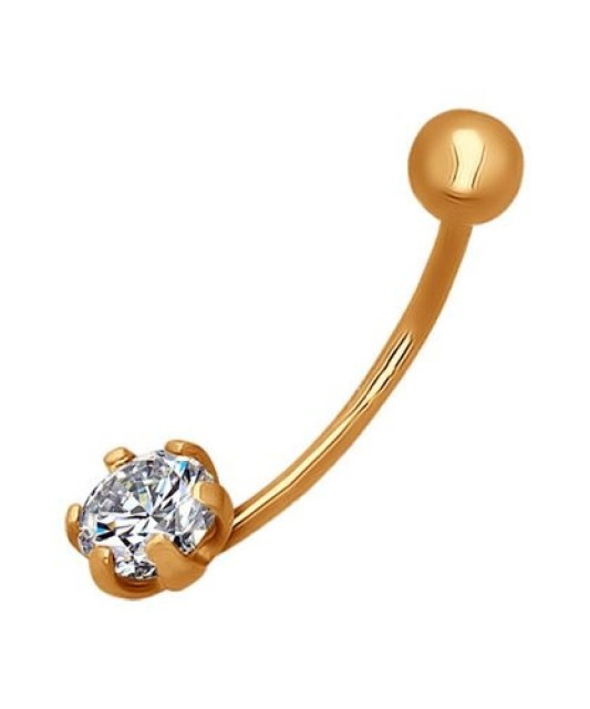 Auskinis auskaras į bambą su cirkoniu - Auskarai į bambą - Goldinga