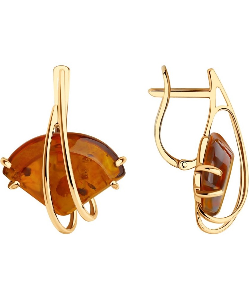 Zelta auskari ar dzintaru - Zelta Auskari - Goldinga