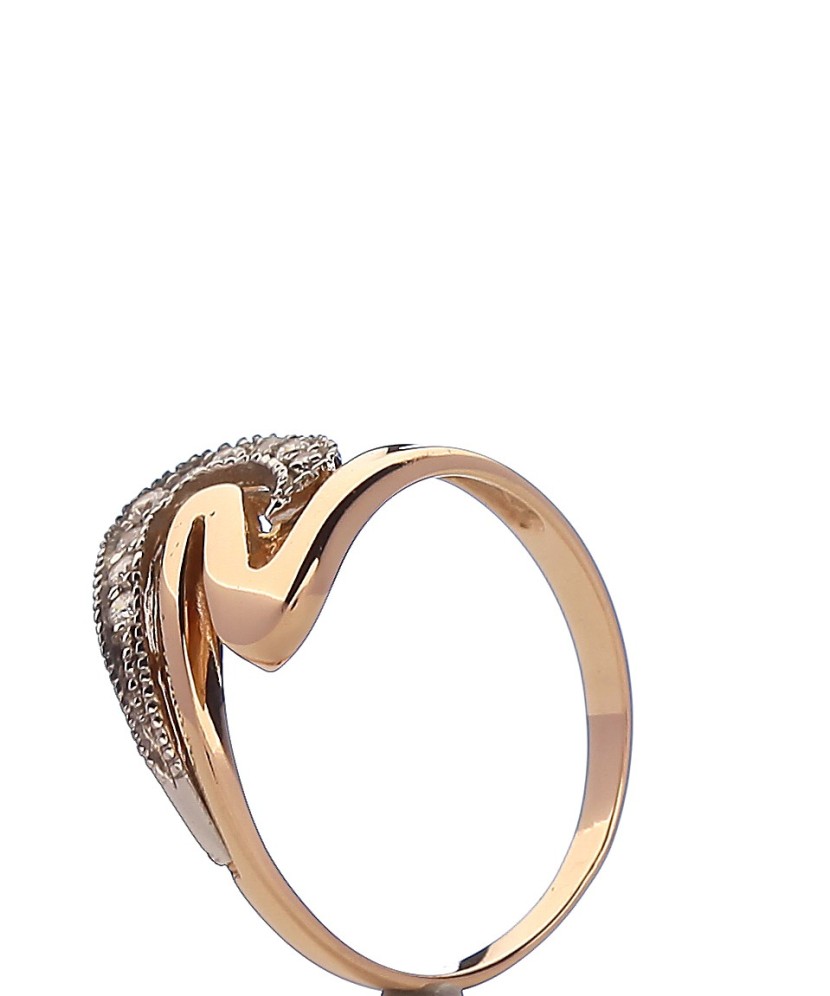 Auksinis žiedas su cirkoniais - Auksiniai žiedai - Goldinga