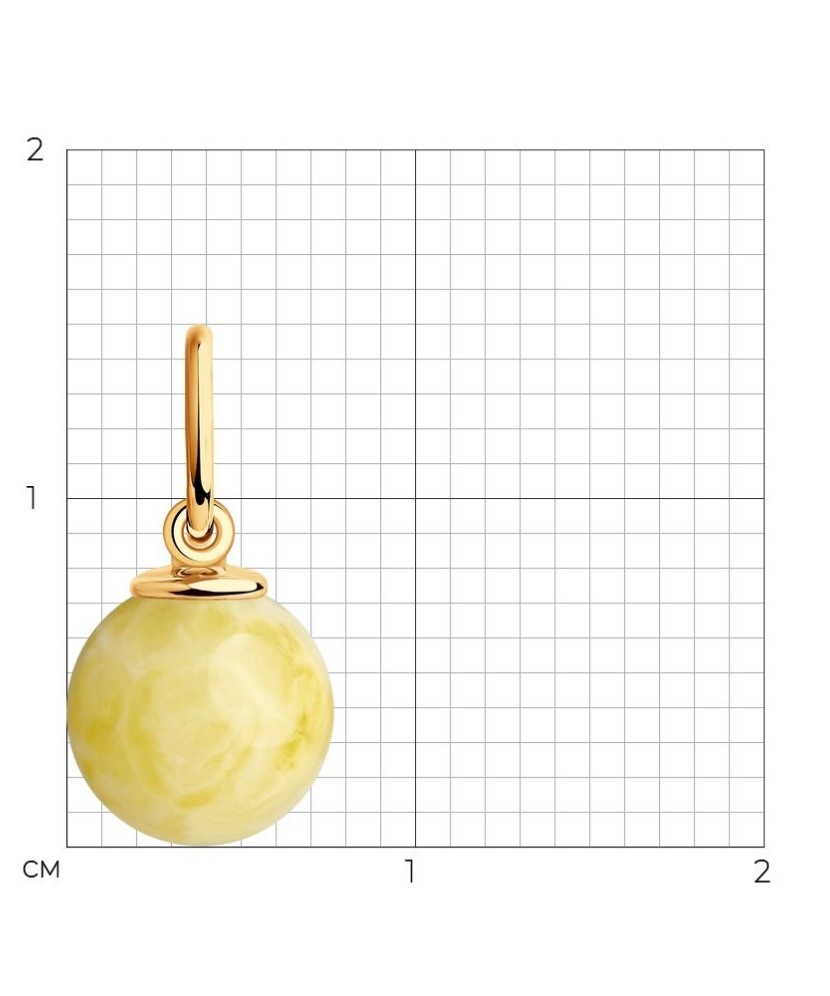 Zelta piekariņš ar dzintaru - Zelta Kuloni - Goldinga