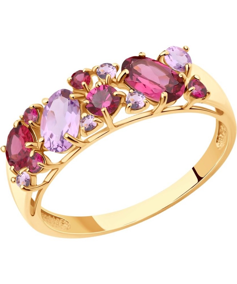 Zelta gredzens ar ametistiem - Zelta Gredzeni - Goldinga