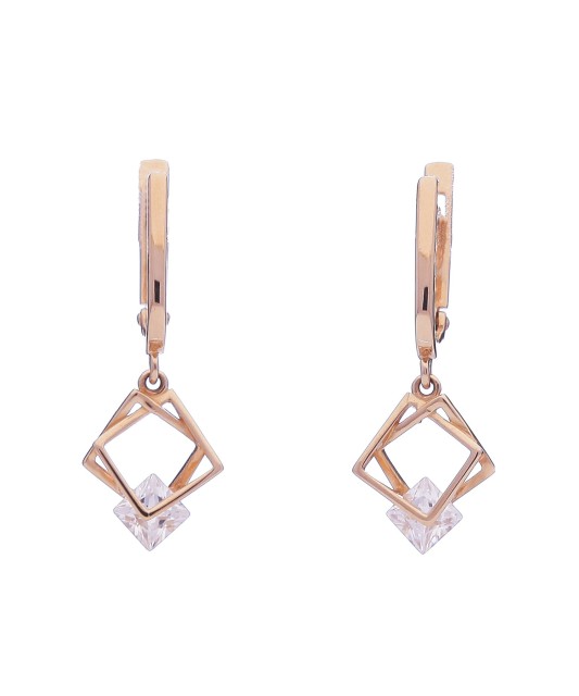 Auksiniai auskarai su cirkoniu - Auksiniai auskarai - Goldinga