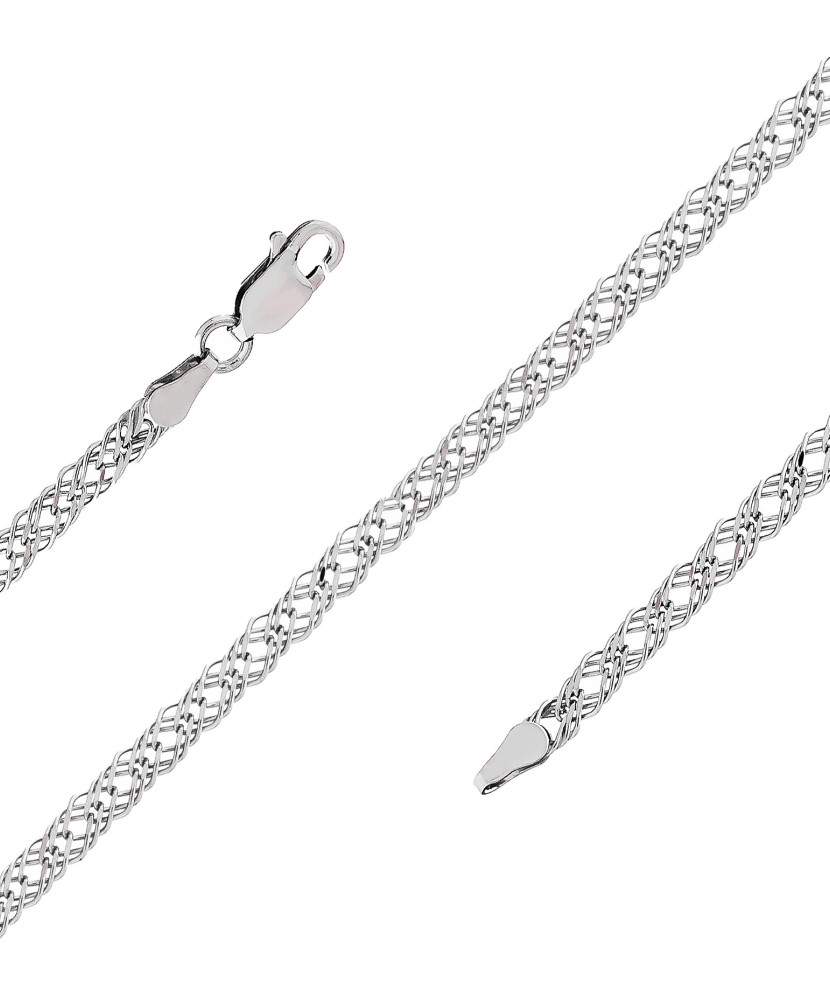 Sudraba ķēdīte ar rodija pārklājumu "Rombo" - Sudraba ķēdītes - Goldinga