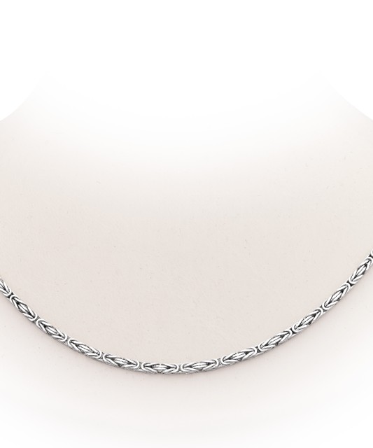 Sidabrinė grandinėlė dengta rodžiu "Royal Python" - Sidabrinės grandinėlės - Goldinga