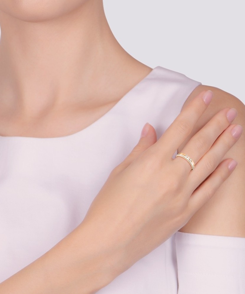 Zelta gredzens ar cirkonijiem - Zelta Gredzeni - Goldinga